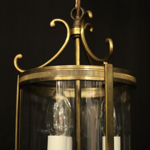 FRENCH PAIR OF GILDED CONVEX ANTIQUE LANTERNS - ADDITIONAL PHOTO 5