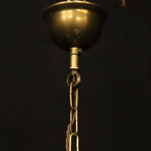 FRENCH PAIR OF GILDED CONVEX ANTIQUE LANTERNS - ADDITIONAL PHOTO 9