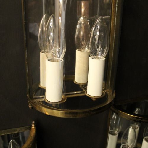 FRENCH SET OF THREE GILDED CONVEX HALF LANTERNS - ADDITIONAL PHOTO 3