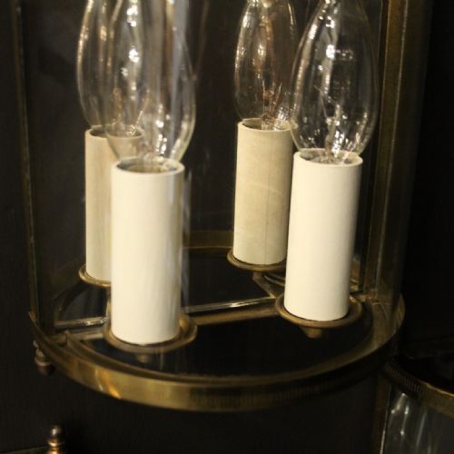 FRENCH SET OF THREE GILDED CONVEX HALF LANTERNS - ADDITIONAL PHOTO 4