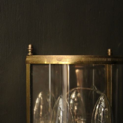 FRENCH SET OF THREE GILDED CONVEX HALF LANTERNS - ADDITIONAL PHOTO 7