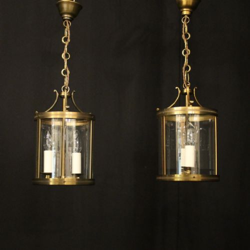french small pair of gilded antique lanterns - CATEGORY: ANTIQUE LIGHTING - DATED 1930