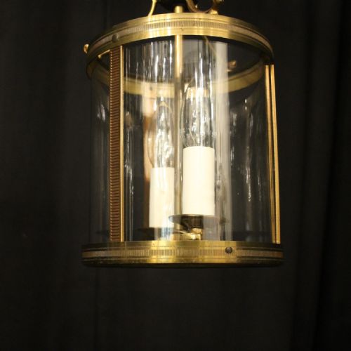 FRENCH SMALL PAIR OF GILDED ANTIQUE LANTERNS - ADDITIONAL PHOTO 2
