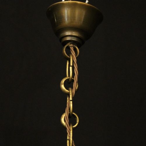 FRENCH SMALL PAIR OF GILDED ANTIQUE LANTERNS - ADDITIONAL PHOTO 9