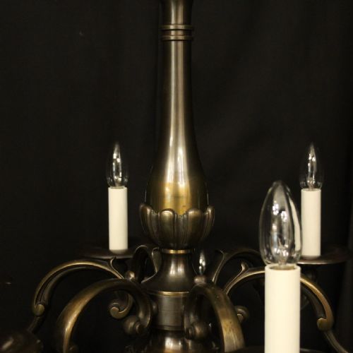 FRENCH PAIR BRONZE 12 LIGHT DOUBLE TIERED ANTIQUE CHANDELIERS - ADDITIONAL PHOTO 7