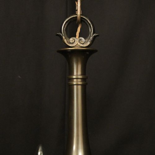 FRENCH PAIR BRONZE 12 LIGHT DOUBLE TIERED ANTIQUE CHANDELIERS - ADDITIONAL PHOTO 8