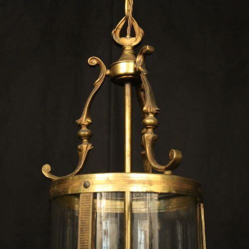 FRENCH PAIR OF CONVEX TWIN LIGHT ANTIQUE LANTERNS - ADDITIONAL PHOTO 4