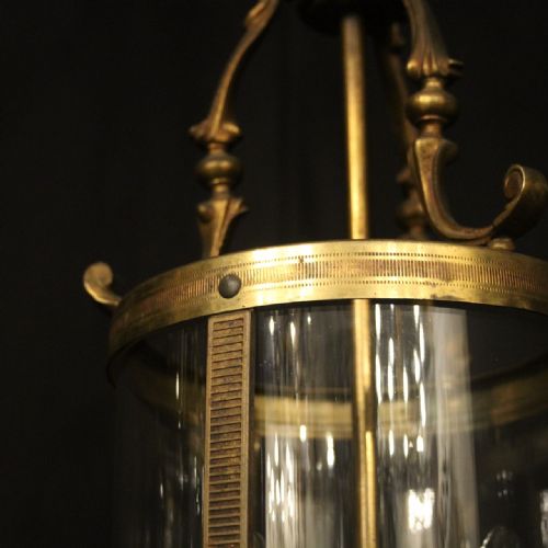 FRENCH PAIR OF CONVEX TWIN LIGHT ANTIQUE LANTERNS - ADDITIONAL PHOTO 6