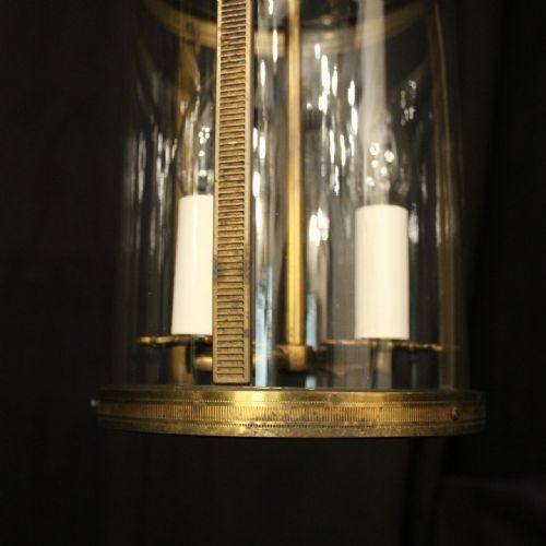 FRENCH PAIR OF CONVEX TWIN LIGHT ANTIQUE LANTERNS - ADDITIONAL PHOTO 7