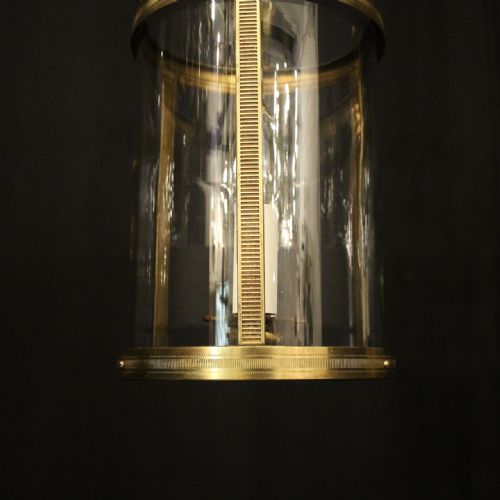 FRENCH PAIR OF CONVEX TWIN LIGHT ANTIQUE LANTERNS - ADDITIONAL PHOTO 8