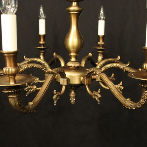 ENGLISH OXIDISED BRASS 8 LIGHT CHANDELIER - ADDITIONAL PHOTO 6