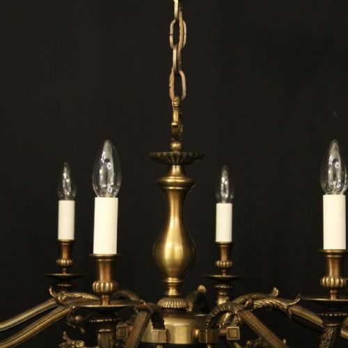 ENGLISH OXIDISED BRASS 8 LIGHT CHANDELIER - ADDITIONAL PHOTO 8