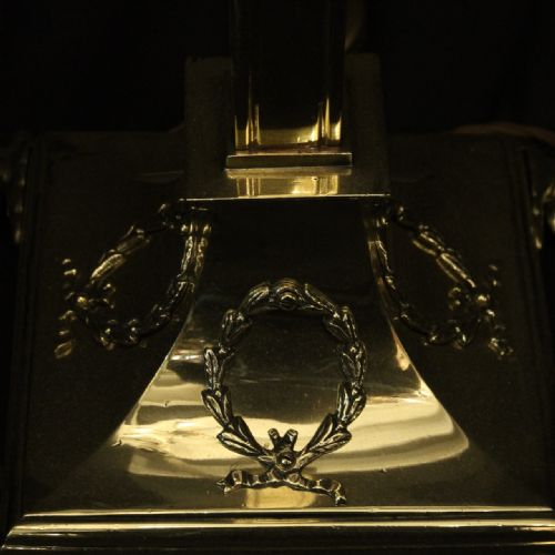 ENGLISH TELESCOPIC BRASS ANTIQUE STANDARD LAMP - ADDITIONAL PHOTO 2