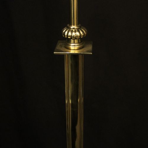 ENGLISH TELESCOPIC BRASS ANTIQUE STANDARD LAMP - ADDITIONAL PHOTO 7