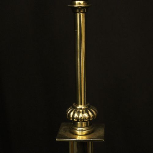 ENGLISH TELESCOPIC BRASS ANTIQUE STANDARD LAMP - ADDITIONAL PHOTO 8