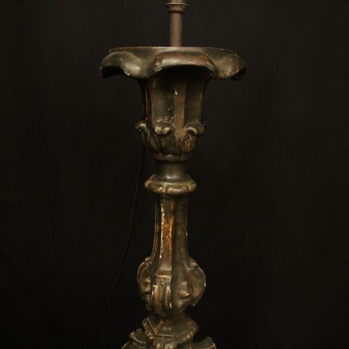 ITALIAN FLORENTINE ANTIQUE STANDARD LAMP - ADDITIONAL PHOTO 1