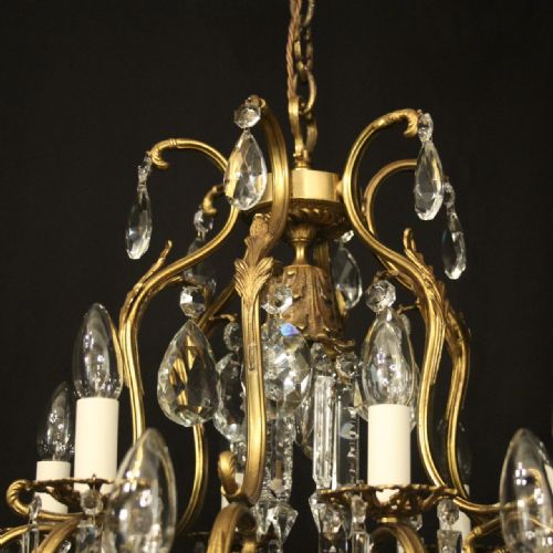FRENCH 19 LIGHT GILDED CRYSTAL ANTIQUE CHANDELIER - ADDITIONAL PHOTO 8
