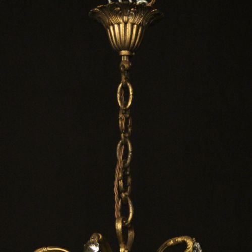 FRENCH 19 LIGHT GILDED CRYSTAL ANTIQUE CHANDELIER - ADDITIONAL PHOTO 9