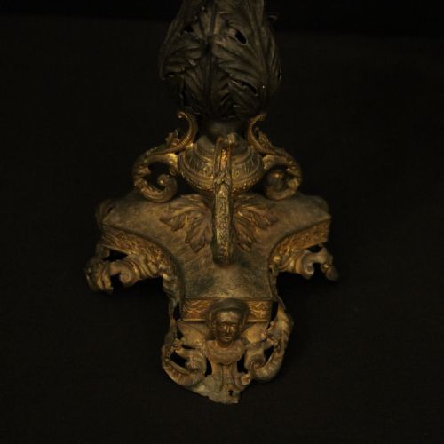 FRENCH PAIR OF TRIPLE ARM ANTIQUE CANDELABRAS - ADDITIONAL PHOTO 6