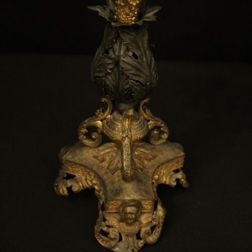 FRENCH PAIR OF TRIPLE ARM ANTIQUE CANDELABRAS - ADDITIONAL PHOTO 8