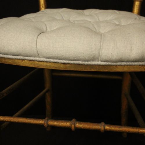 FRENCH PAIR OF SIMULATED BAMBOO SIDE CHAIRS - ADDITIONAL PHOTO 8