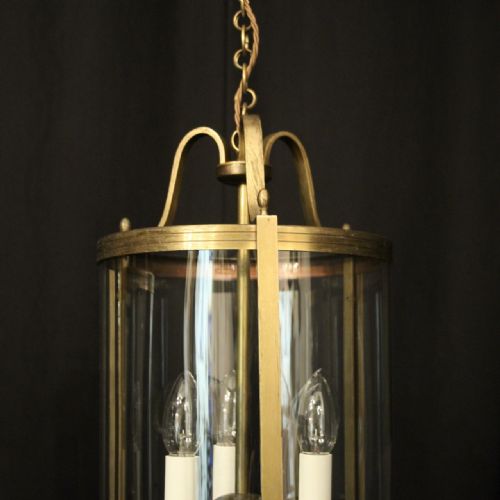 FRENCH PAIR OF GILDED CONVEX ANTIQUE LANTERNS - ADDITIONAL PHOTO 5
