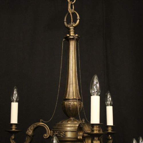 FRENCH BRONZE 9 LIGHT DOUBLE TIERED ANTIQUE CHANDELIER - ADDITIONAL PHOTO 7