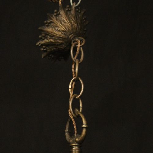 FRENCH BRONZE 9 LIGHT DOUBLE TIERED ANTIQUE CHANDELIER - ADDITIONAL PHOTO 9