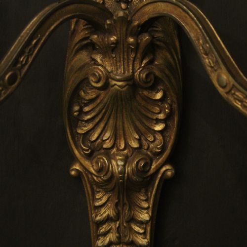 FRENCH LATE 19TH C PAIR OF BRONZE ANTIQUE WALL SCONCES - ADDITIONAL PHOTO 7