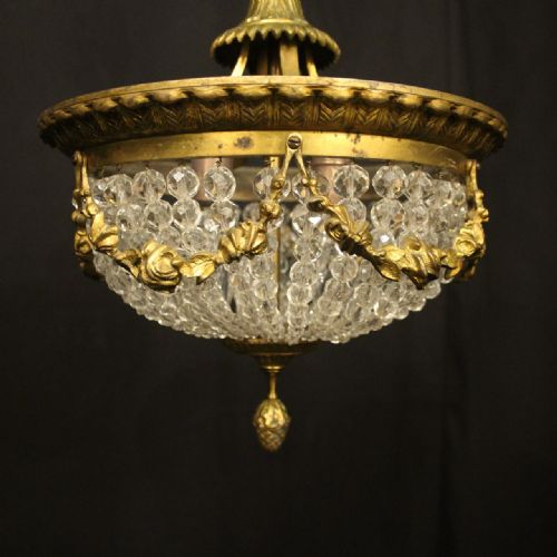FRENCH LATE 19TH C GILDED BRONZE ANTIQUE LIGHT - ADDITIONAL PHOTO 1