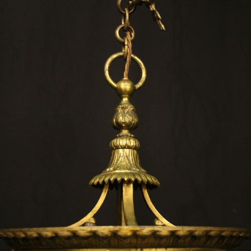 FRENCH LATE 19TH C GILDED BRONZE ANTIQUE LIGHT - ADDITIONAL PHOTO 3