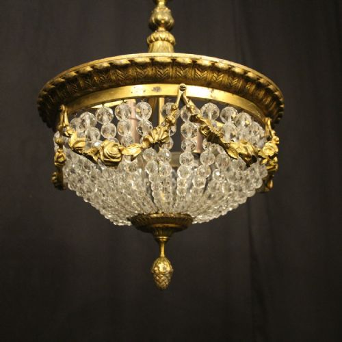 FRENCH LATE 19TH C GILDED BRONZE ANTIQUE LIGHT - ADDITIONAL PHOTO 5