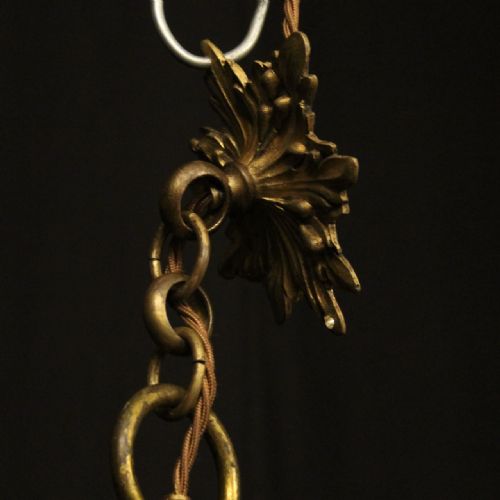 FRENCH LATE 19TH C GILDED BRONZE ANTIQUE LIGHT - ADDITIONAL PHOTO 9