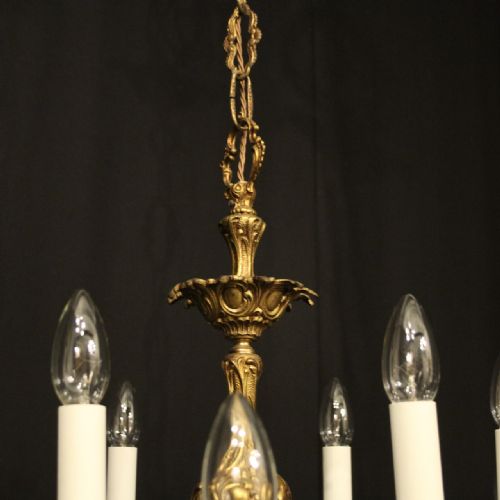 FRENCH GILDED BRASS 12 LIGHT DOUBLE TIERED CHANDELIER - ADDITIONAL PHOTO 7