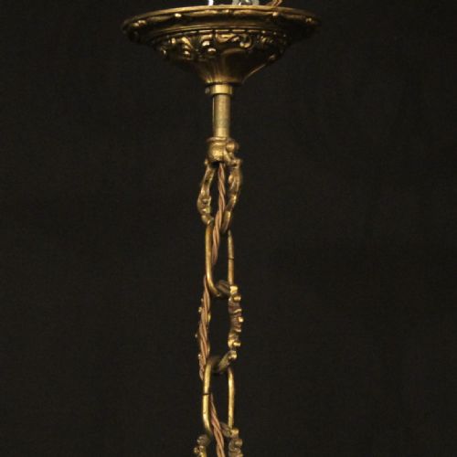 FRENCH GILDED BRONZE CRYSTAL 10 LIGHT ANTIQUE CHANDELIER - ADDITIONAL PHOTO 9