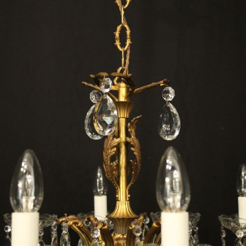 FRENCH GILDED CRYSTAL 12 LIGHT ANTIQUE CHANDELIER - ADDITIONAL PHOTO 8