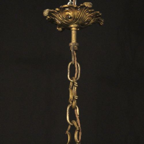 FRENCH GILDED BRONZE 16 LIGHT ANTIQUE CHANDELIER - ADDITIONAL PHOTO 9