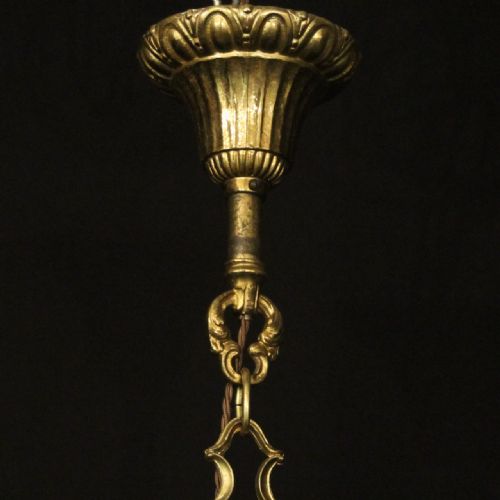 FRENCH GILDED BRONZE CRYSTAL 12 LIGHT ANTIQUE CHANDELIER - ADDITIONAL PHOTO 9