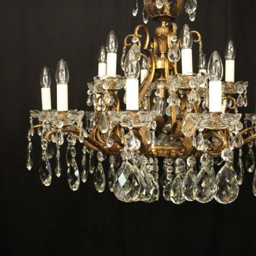 FRENCH GILDED CRYSTAL 25 LIGHT ANTIQUE CHANDELIER - ADDITIONAL PHOTO 2