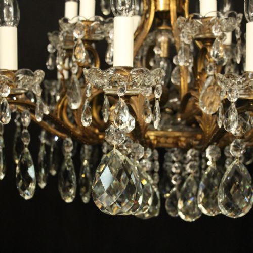 FRENCH GILDED CRYSTAL 25 LIGHT ANTIQUE CHANDELIER - ADDITIONAL PHOTO 3