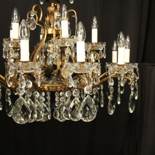 FRENCH GILDED CRYSTAL 25 LIGHT ANTIQUE CHANDELIER - ADDITIONAL PHOTO 4