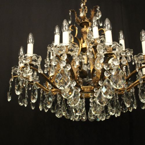 FRENCH GILDED CRYSTAL 25 LIGHT ANTIQUE CHANDELIER - ADDITIONAL PHOTO 5