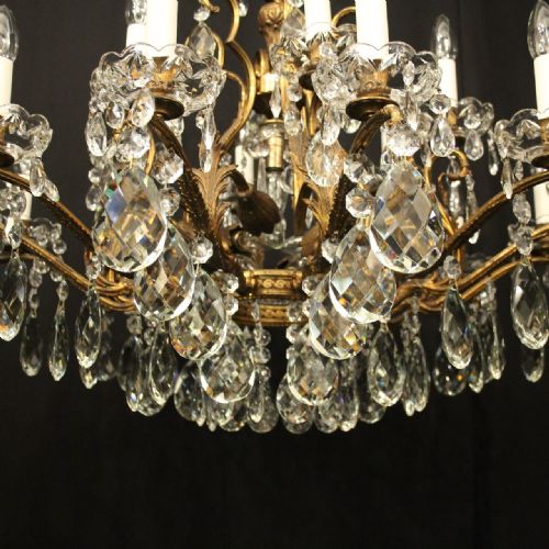 FRENCH GILDED CRYSTAL 25 LIGHT ANTIQUE CHANDELIER - ADDITIONAL PHOTO 7