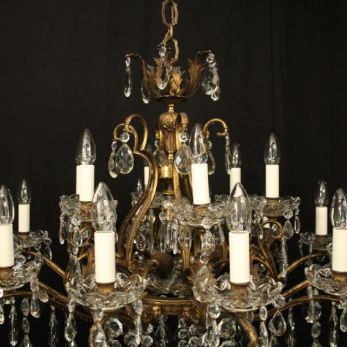 FRENCH GILDED CRYSTAL 25 LIGHT ANTIQUE CHANDELIER - ADDITIONAL PHOTO 8