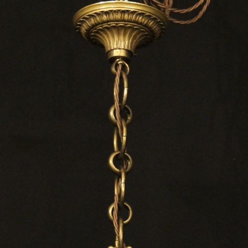 FRENCH GILDED BRONZE ANTIQUE HALL LANTERN - ADDITIONAL PHOTO 9