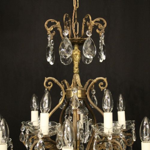 FRENCH GILDED 16 LIGHT ANTIQUE CHANDELIER - ADDITIONAL PHOTO 7