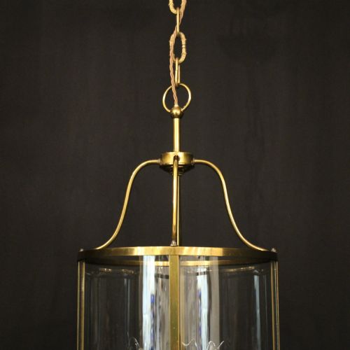 ENGLISH CONVEX GILDED FOUR LIGHT HALL LANTERN - ADDITIONAL PHOTO 3