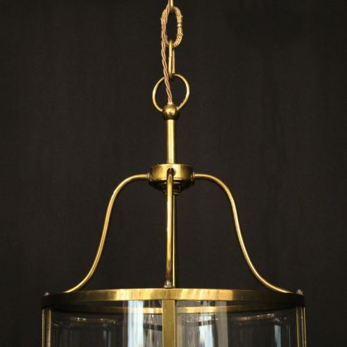 ENGLISH CONVEX GILDED FOUR LIGHT HALL LANTERN - ADDITIONAL PHOTO 4
