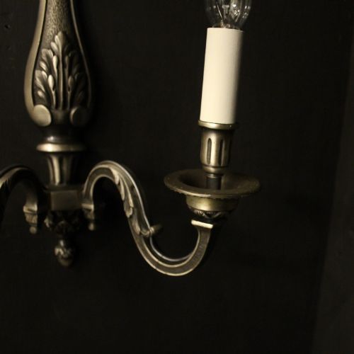 FRENCH SET OF 6 SILVER GILDED WALL LIGHTS - ADDITIONAL PHOTO 4