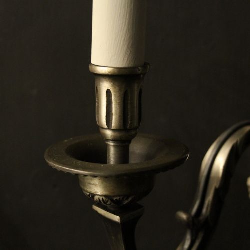 FRENCH SET OF 6 SILVER GILDED WALL LIGHTS - ADDITIONAL PHOTO 6